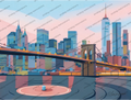 New York in Motion Print on Canvas