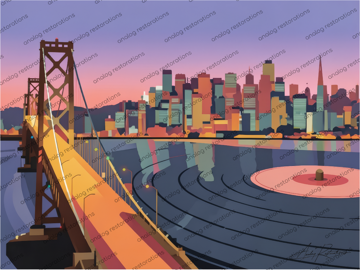 San Francisco After Dark Print on Canvas